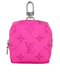 Louis Vuitton Taigarama Pouch Bag Charm, Canvas, Pink, 0211, DB/B, 4*